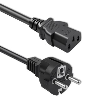 Qoltec Kabel zasilający SCHUKO CEE 7/7 (E/F) | IEC C13 | 3x0.75mm2 | Czysta miedź Cu | 1.5m