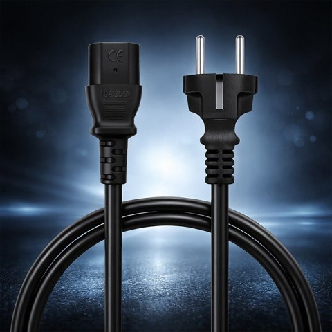Qoltec Kabel zasilający SCHUKO CEE 7/7 (E/F) | IEC C13 | 3x0.75mm2 | Czysta miedź Cu | 1.5m