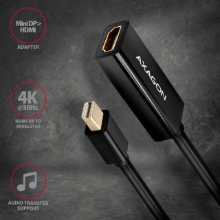 AXAGON RVDM-HI14N Adapter aktywny Mini DP > HDMI 1.4, 4K/30Hz
