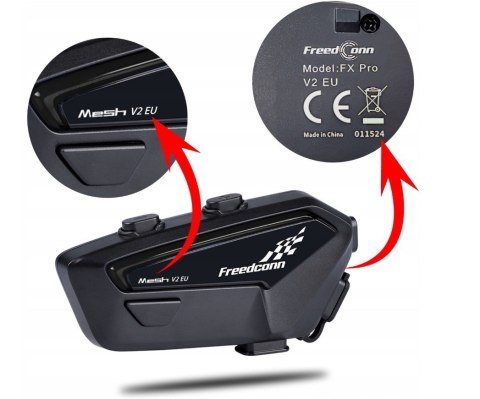 FreedConn Interkom motocyklowy FreedConn FX Pro V2 EU MESH