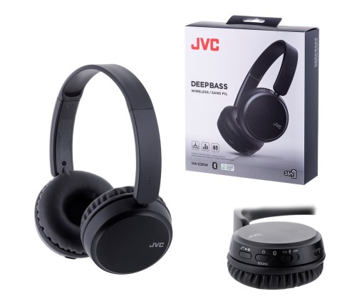 JVC Słuchawki bezprzewodowe nauszne JVC HA-S36W Czarne