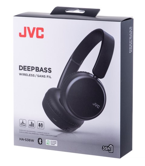 JVC Słuchawki bezprzewodowe nauszne JVC HA-S36W Czarne