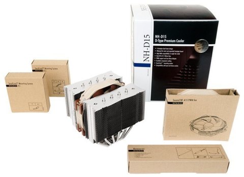 Noctua Chłodzenie CPU NOCTUA NH-D15 2 x140 mm AMD, Intel