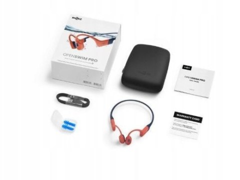SHOKZ Słuchawki bezprzewodowe kostne Shokz OpenSwim Pro czerwone