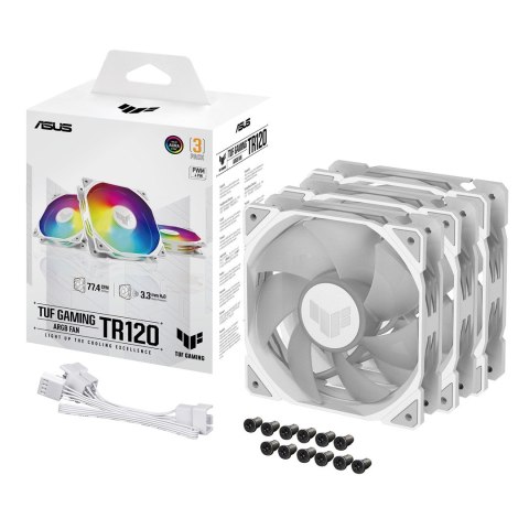 ASUS Wentylator ASUS TUF Gaming TR120 ARGB WHITE 3IN1