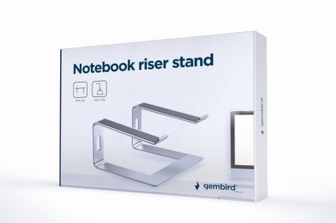 GEMBIRD GEMBIRD PODSTAWKA DO NOTEBOOKA 15,6" SREBRNA