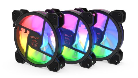 KRUX Zestaw wentylatorów KRUX Lunar ARGB KIT 3x120 MM
