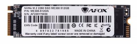 AFOX AFOX ME300 SSD M.2 PCI-Ex4 512GB TLC 2.5 GB/s NVMe