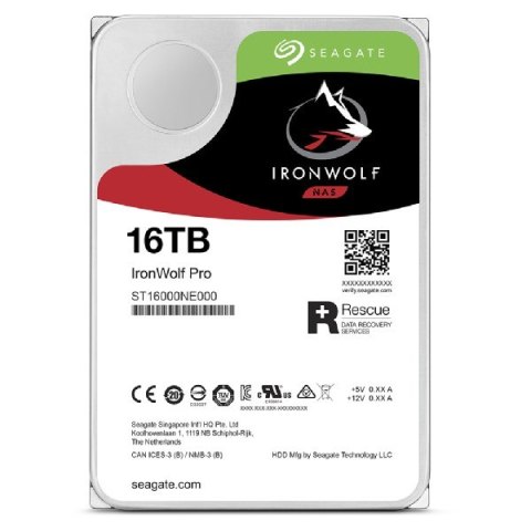 Seagate Dysk HDD Seagate IronWolf Pro (16 TB; 256MB; 3.5"; SATA)