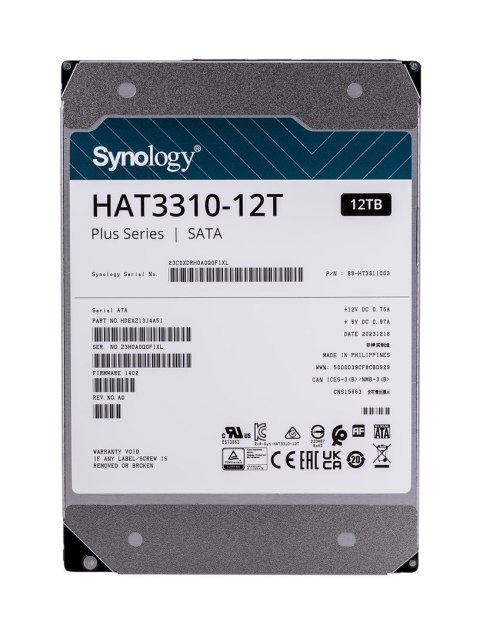 Synology Synology HDD Plus Series (12TB; 3.5"; SATA)