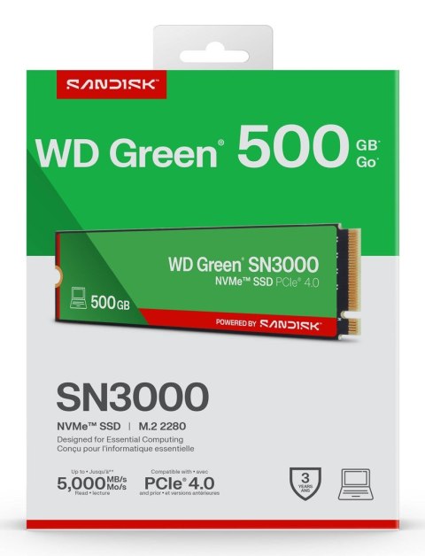 WD SSD WD Green SN3000 500GB NVMe WDS500G4G0E