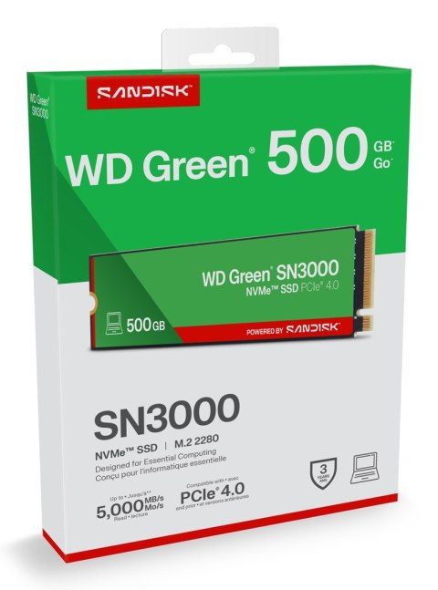 WD SSD WD Green SN3000 500GB NVMe WDS500G4G0E