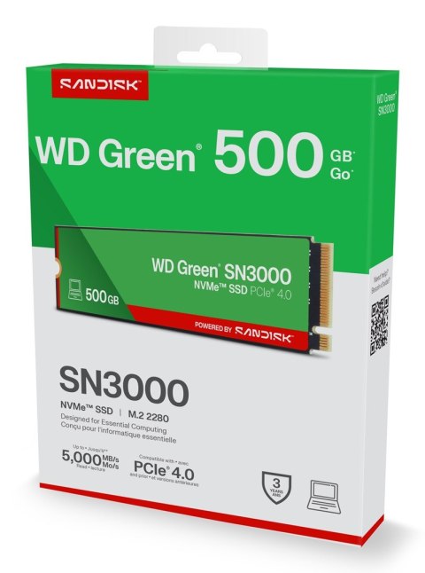 WD SSD WD Green SN3000 500GB NVMe WDS500G4G0E