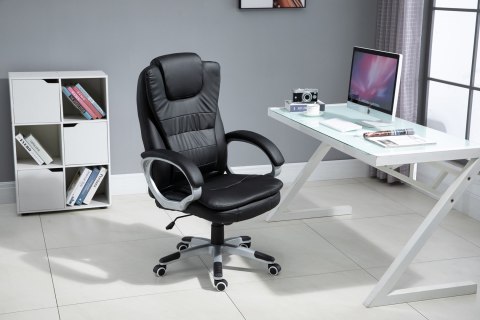 Activejet Activejet Fotel biurowy z masażem, podgrzewany YK7304 czarny