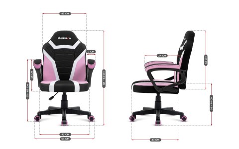 Huzaro Fotel gamingowy dla dziecka HZ-Ranger 1.0 pink mesh