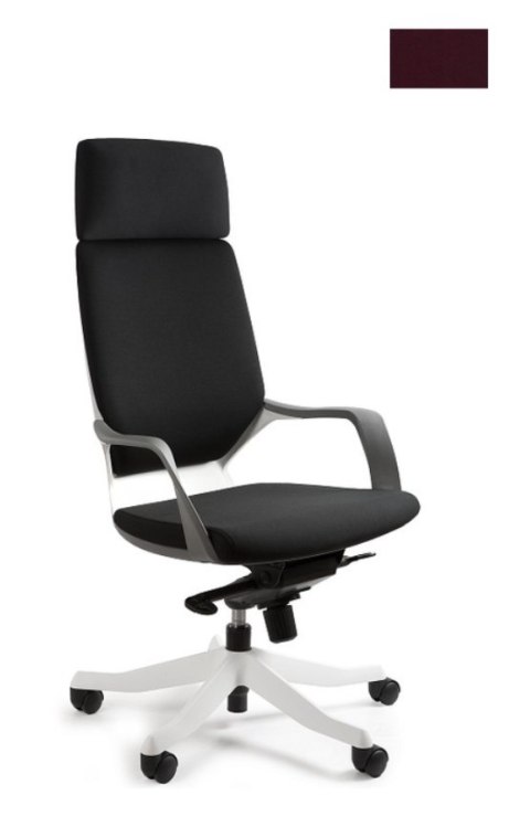 UNIQUE Fotel biurowy Apollo BL403 burgundy/biały