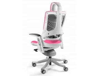 UNIQUE Fotel biurowy Wau 2 BL401 tkanina magenta/biały