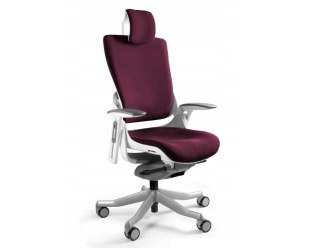 UNIQUE Fotel biurowy Wau 2 BL403 tkanina burgundy/biały