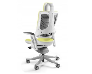 UNIQUE Fotel biurowy Wau 2 BL410 tkanina mustard/biały