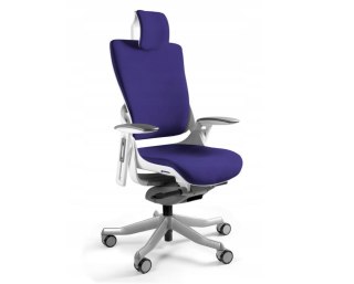 UNIQUE Fotel biurowy Wau 2 BL412 tkanina navyblue/biały