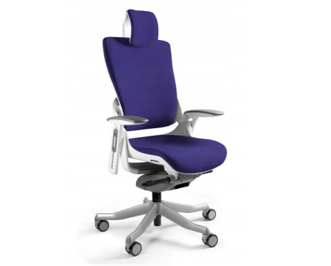 UNIQUE Fotel biurowy Wau 2 BL412 tkanina navyblue/biały