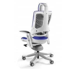 UNIQUE Fotel biurowy Wau 2 BL415 tkanina royalblue/biały