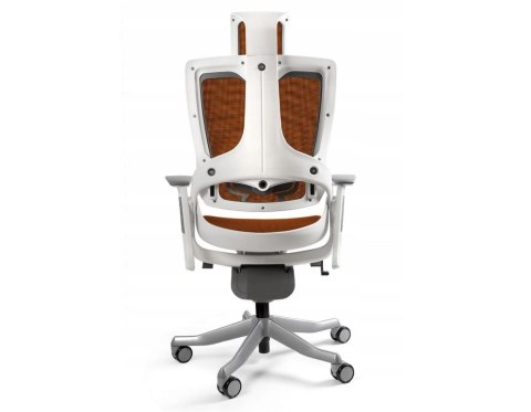UNIQUE Fotel biurowy Wau 2 NW45 siatka mandarin/biały