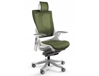 UNIQUE Fotel biurowy Wau 2 NW46 siatka olive/biały