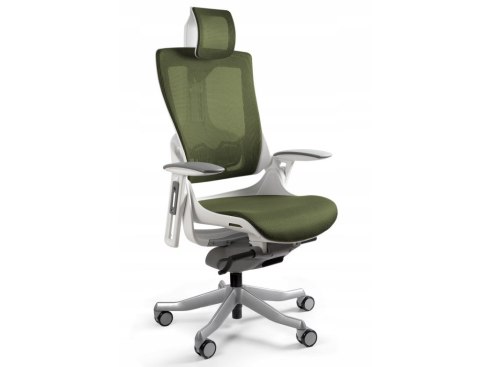 UNIQUE Fotel biurowy Wau 2 NW46 siatka olive/biały