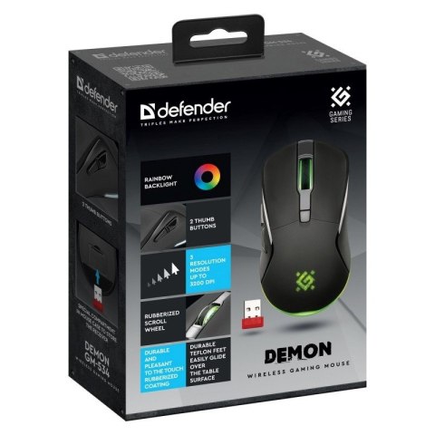 Defender DEFENDER MYSZ BEZPRZEWODOWA DEMON GM-534 RF 3200DPI 6P 52534