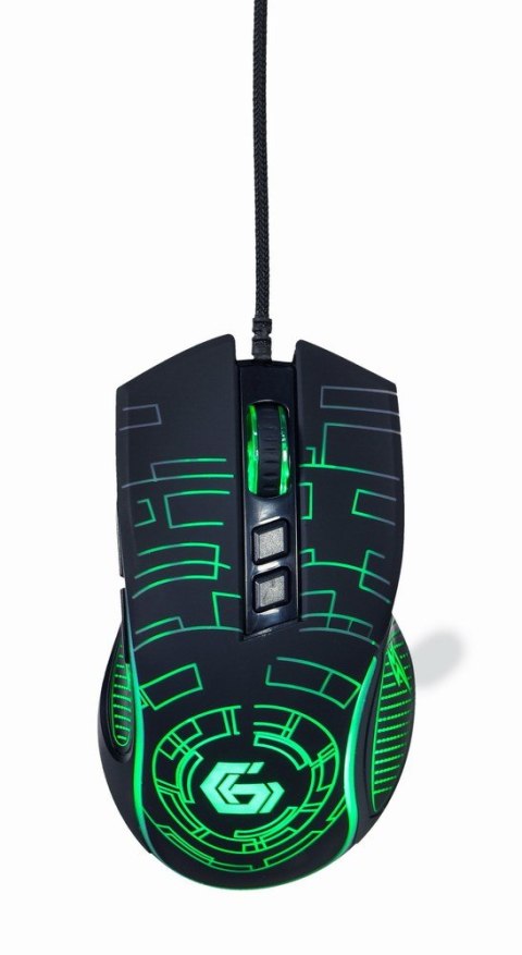 GEMBIRD GEMBIRD GAMINGOWA MYSZ Z PODŚWIETLENIEM RGB USB, CZARNA