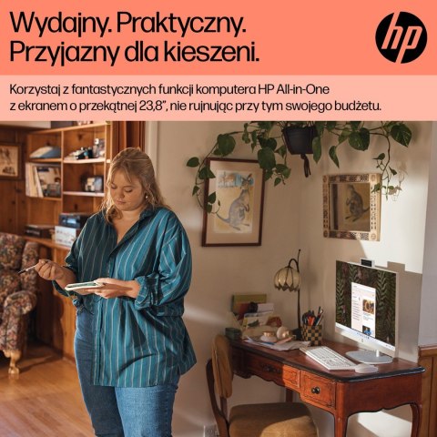 Hewlett-Packard HP AiO 24-cr0334nw Ryzen 7 7730U 23.8"FHD IPS 250nits AG 16GB DDR4 3200 SSD512 Radeon Vega 8 LAN Cam1080p+IR NoOS Shell White 2Y