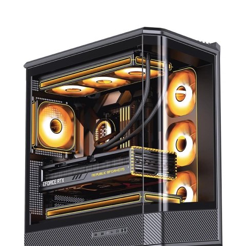 Jonsbo Obudowa PC Jonsbo D400, Midi Tower, ATX, Szkło Hartowane