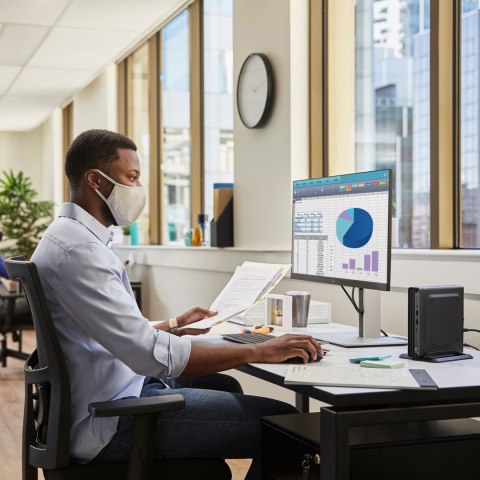 Hewlett-Packard HP Pro Mini 400 G9 i5-12500T 16GB DDR5 SSD512 UHD 770 WiFi BT Klaw+Mysz W11Pro 3Y OnSite