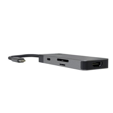 Green Cell GREEN CELL HUB USB-C ADAPTER GC CONNECT 7W1 (3XUSB 3.1, HDMI 4K 60HZ, USB-C PD 85W, MICROSD/SD)