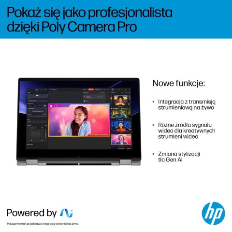 Hewlett-Packard HP OmniBook X Flip 2in1 14-fk0020nw Ryzen AI 5 340 14"2K OLED 300nits LBL Glosy 16GB LPDDR5x SSD512 Radeon 840M Cam5MP+IR 59Wh W
