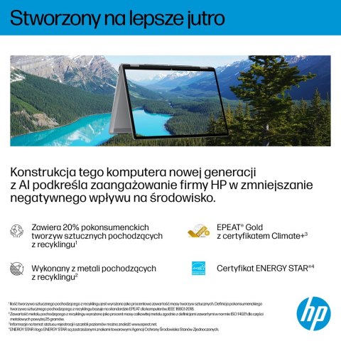Hewlett-Packard HP OmniBook X Flip 2in1 14-fk0020nw Ryzen AI 5 340 14"2K OLED 300nits LBL Glosy 16GB LPDDR5x SSD512 Radeon 840M Cam5MP+IR 59Wh W