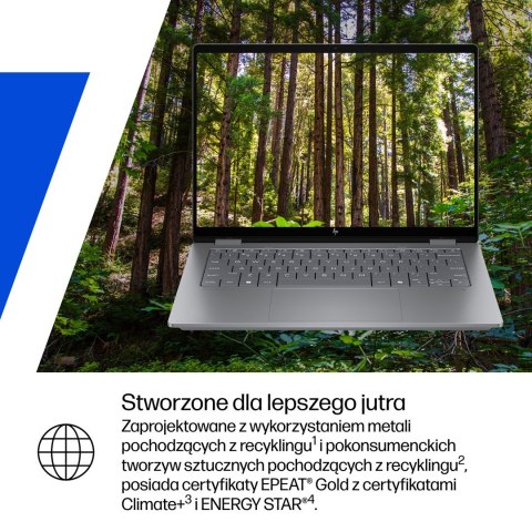 Hewlett-Packard HP OmniBook X Flip 2in1 14-fk0020nw Ryzen AI 5 340 14"2K OLED 300nits LBL Glosy 16GB LPDDR5x SSD512 Radeon 840M Cam5MP+IR 59Wh W