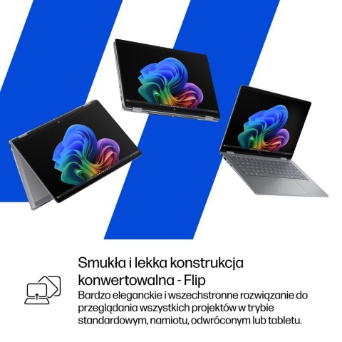 Hewlett-Packard HP OmniBook X Flip 2in1 14-fk0020nw Ryzen AI 5 340 14"2K OLED 300nits LBL Glosy 16GB LPDDR5x SSD512 Radeon 840M Cam5MP+IR 59Wh W