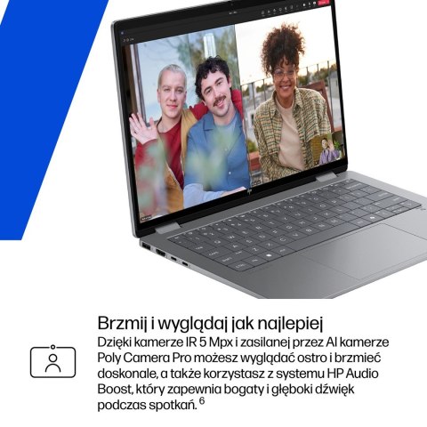 Hewlett-Packard HP OmniBook X Flip 2in1 14-fk0020nw Ryzen AI 5 340 14"2K OLED 300nits LBL Glosy 16GB LPDDR5x SSD512 Radeon 840M Cam5MP+IR 59Wh W