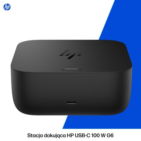 Hewlett-Packard Stacja dokująca + zasilacz HP USB-C Dock G6 100W czarna 9X3V1UT#ABB
