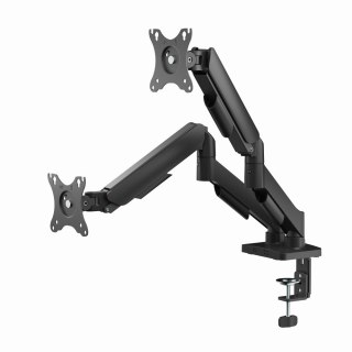 GEMBIRD GEMBIRD BIURKOWE RAMIĘ NA DWA MONITORY Z PORTAMI USB (REGULOWANE), OD 17" DO 32", OBCIĄŻENIE DO 9 KG