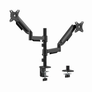 GEMBIRD GEMBIRD BIURKOWE, REGULOWANE RAMIĘ/UCHWYT NA DWA MONITORY OD 17" DO 32", OBCIĄŻENIE DO 9 KG