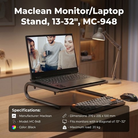 Maclean MACLEAN PODSTAWKA POD MONITOR, LAPTOP,DRUKARKĘ 13-32" MC-948
