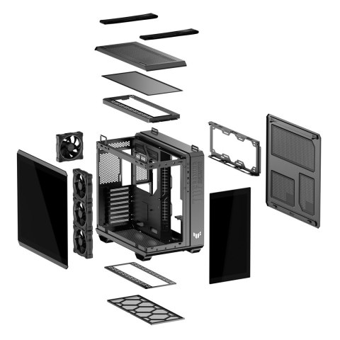 ASUS Obudowa Asus TUF GAMING GT502 HORIZON TG ARGB BLACK