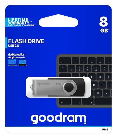 GoodRam Pendrive GoodRam Twister UTS2-0080K0R11 (8GB; USB 2.0; kolor czarny)