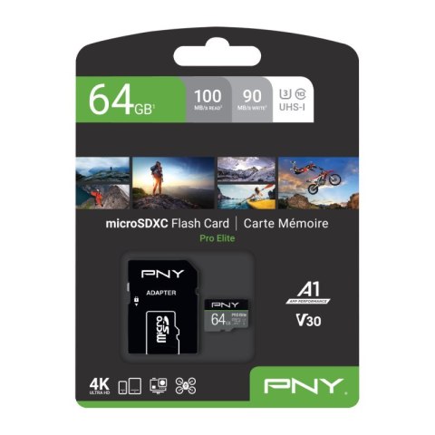 PNY Technologies Karta pamięci PNY PRO Elite microSDXC 64GB