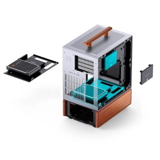 Jonsbo Obudowa PC Jonsbo T7, Midi-Tower, mATX, Szkło Hartowane - srebrne