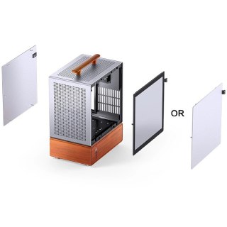 Jonsbo Obudowa PC Jonsbo T7, Midi-Tower, mATX, Szkło Hartowane - srebrne