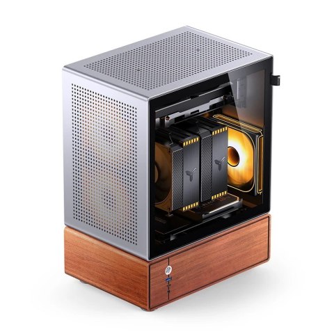 Jonsbo Obudowa PC Jonsbo T7, Midi-Tower, mATX, Szkło Hartowane - srebrne